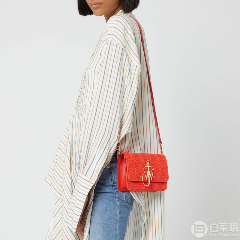 19新款，JW ANDERSON Logo mini 女士真皮单肩包免费直邮到手1892元