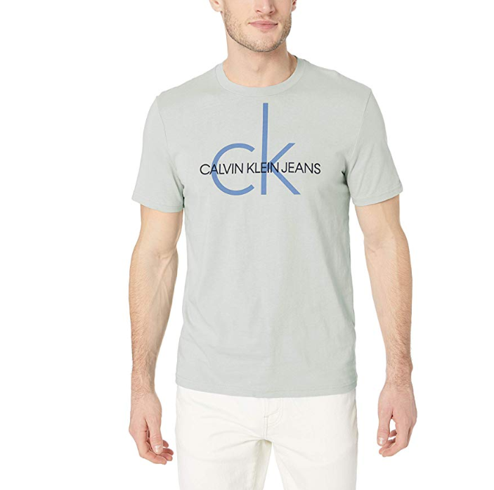 PRIMEDAY特价，Calvin Klein 卡尔文·克莱恩 男款经典CK徽标短袖T恤120元