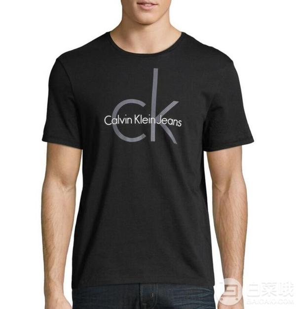 PRIMEDAY特价，Calvin Klein 卡尔文·克莱恩 男款经典CK徽标短袖T恤120元