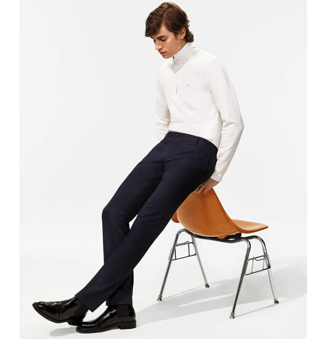 PRIMEDAY特价，Calvin Klein 卡尔文·克莱恩 男款弹力斜纹棉布休闲长裤140.55元