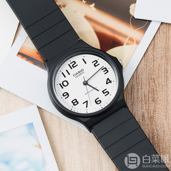 CASIO 卡西欧 EAW-MQ-24-7B2 中性黑色树脂表带手表新低64.55元