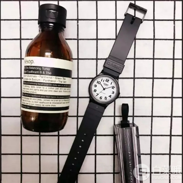 CASIO 卡西欧 EAW-MQ-24-7B2 中性黑色树脂表带手表新低64.55元