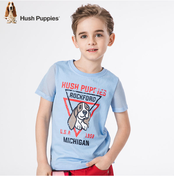 Hush Puppies 暇步士  男童中大童卡通休闲T恤（105~170码） 多色39元包邮