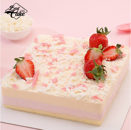 PLUS会员，贝思客 极地牛乳蛋糕 粉粉莓 1磅68元包邮