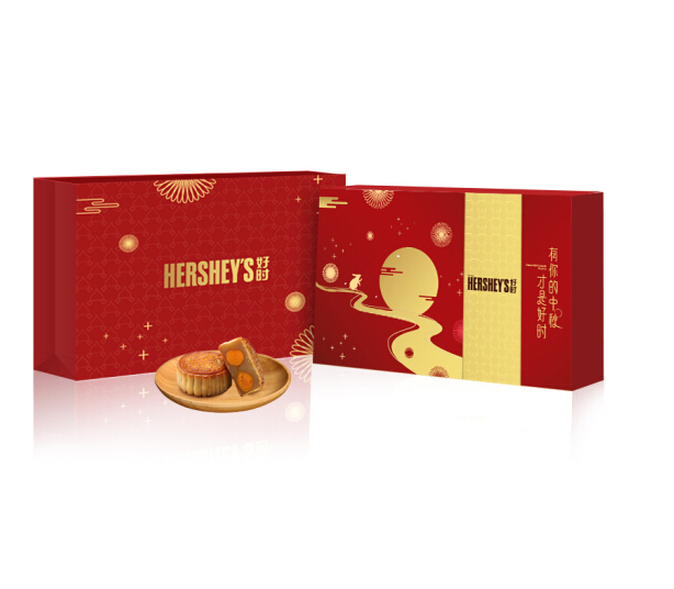 HERSHEY'S 好时 巧克力味 双黄白莲蓉奶黄流心 定制月饼礼盒520g99元包邮（下单立减）