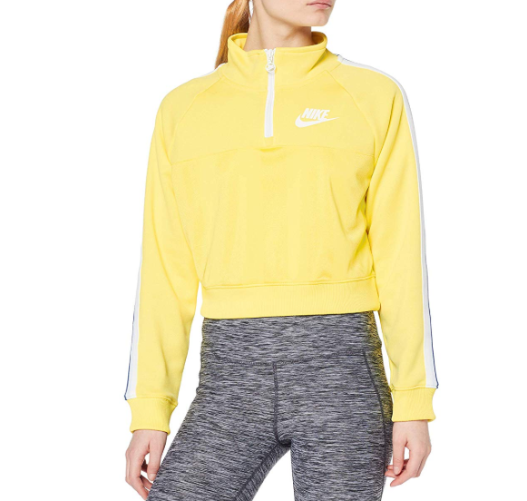 Nike 耐克 W NSW LS HZ SHDW STRP 女士短款长袖卫衣93.49元起