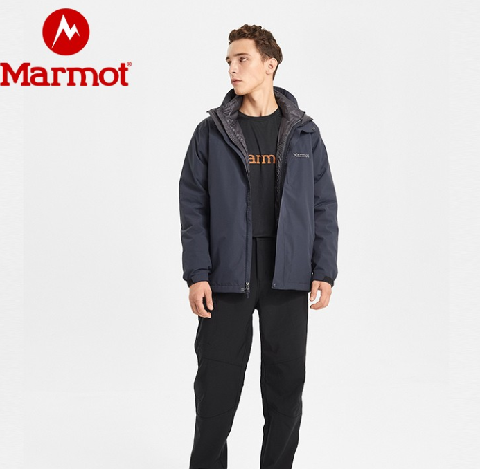 2019新款，Marmot 土拨鼠 castleton component 三合一户外冲锋衣 V409201009元包邮（双重优惠）