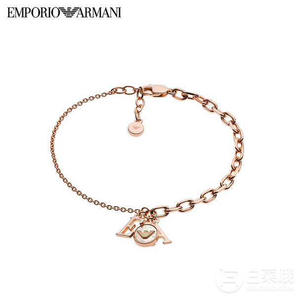 Emporio Armani 安普里奥·阿玛尼 925纯银 女士玫瑰金色手链 EG3385221577.93元（天猫旗舰店1140元）