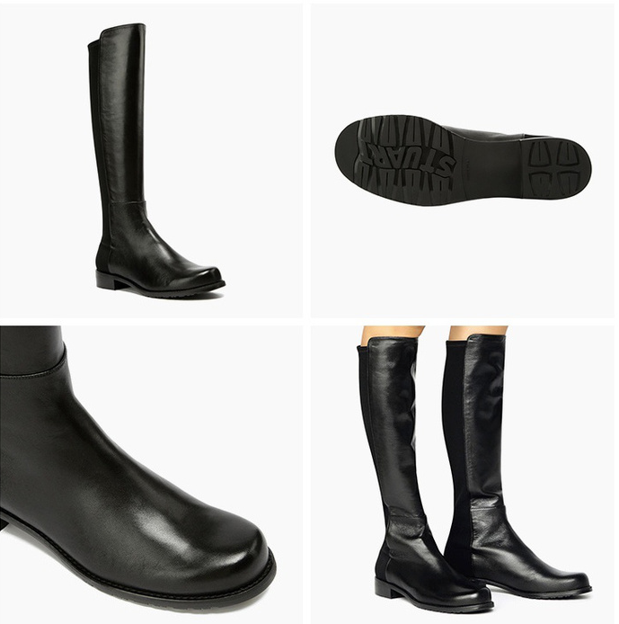 <span>白菜！</span>凯特王妃同款，Stuart Weitzman 5050系列 女士HALF真皮低跟长靴新低1499.7元包邮包税