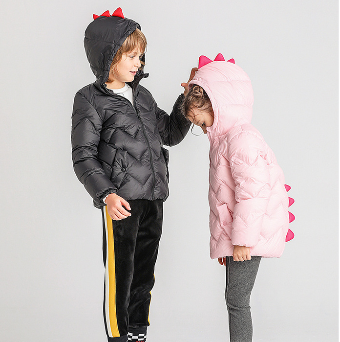 14点开始，考拉工厂店 小恐龙造型轻薄儿童羽绒服 升级版 80-130cm新低99元包邮（限3000件）
