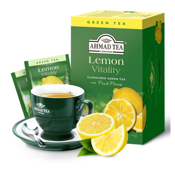 AHMAD TEA 英国亚曼 柠檬绿茶茶包 2g*20片 *3件52.7元包邮（17.57元/件）