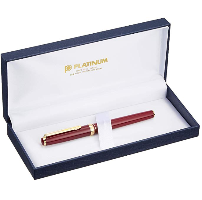 PLATINUM 白金 PTL-10000 美巧 树脂笔杆18k金钢笔 红色462.27元