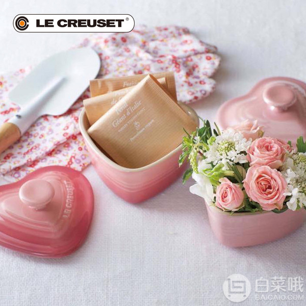 Le Creuset 酷彩 珐琅炫瓷心型烤罐套装（带托盘带盖） 300ML *2折后新低187.08元（3件9折）