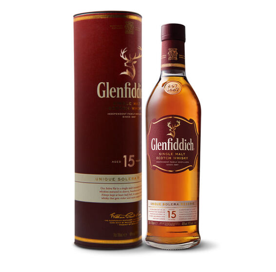 25日0点，Glenfiddich 格兰菲迪 15年 苏格兰达夫镇单一麦芽威士忌700ml286.2元包邮（需领券）