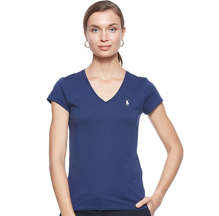 Polo Ralph Lauren 保罗拉夫劳伦 女士V领小马标短袖T恤177.61元
