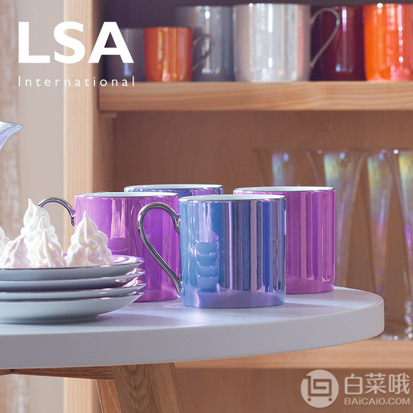 宝格丽酒店同款，LSA International 淡彩咖啡杯碟子8件套装（小）100ml283.68元