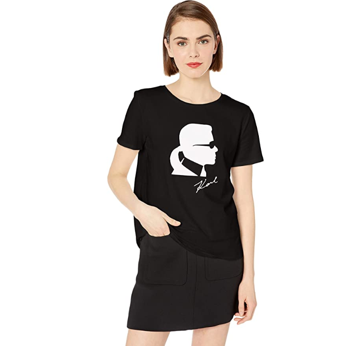 老佛爷同名品牌，Karl Lagerfeld Paris 卡尔·拉格斐 女士棉质短袖T恤 多码255.14元