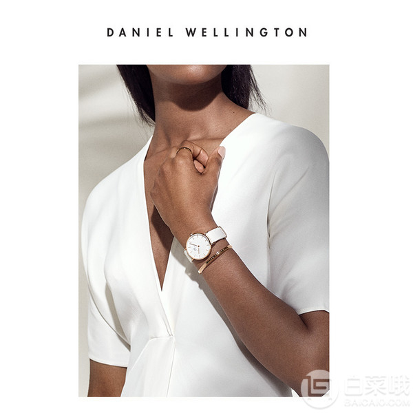 Daniel Wellington 丹尼尔惠灵顿 女士白色织纹手表 Petite 32 White Nato493.51元
