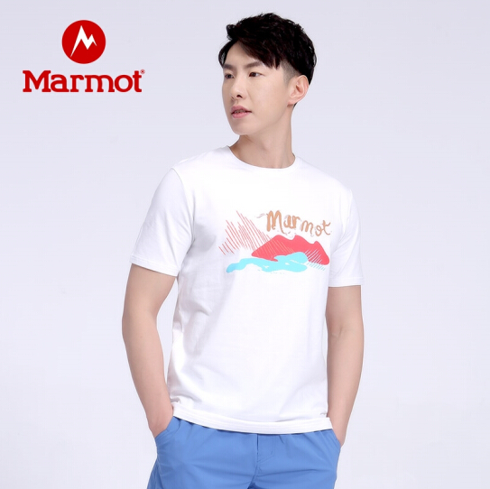 Marmot 土拨鼠 中性款棉质短袖T恤 H4276499元包邮