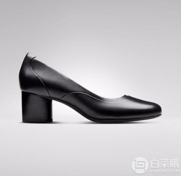 <span>降224白菜！</span>高端Un系列，Clarks 其乐 Un Cosmo Step 复古粗高跟鞋单鞋新低175.14元