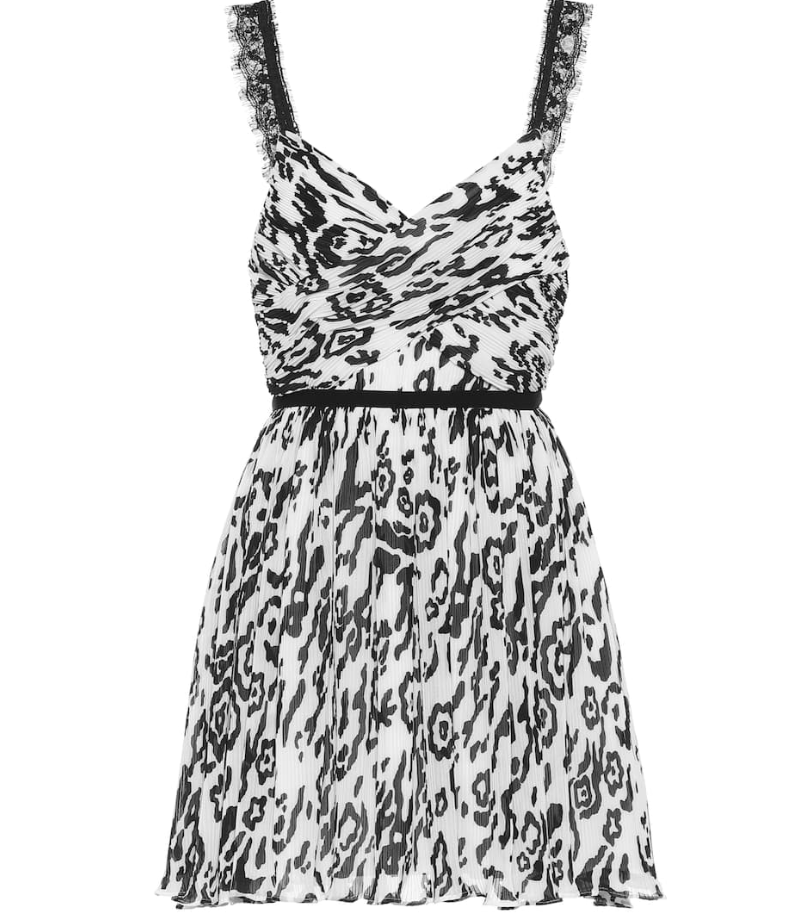 Lisa同款小裙裙，SELF-PORTRAIT 动物纹吊带连衣裙1710元包邮包税（无门槛限时包税免邮）