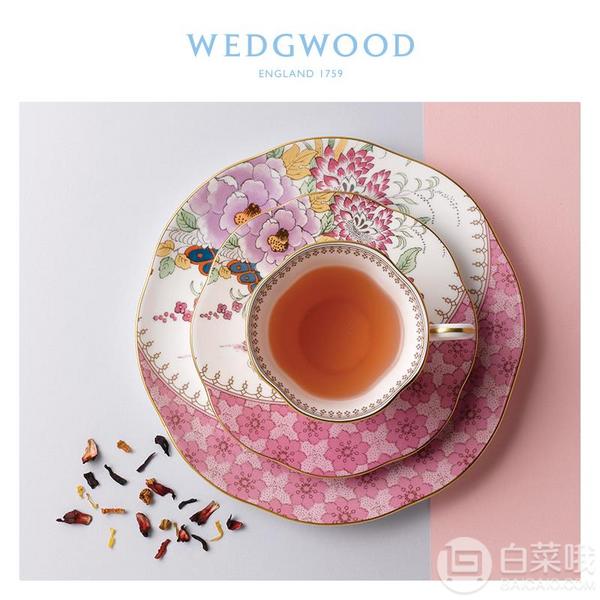 Wedgwood 玮致活 花间舞蝶 骨瓷黄色茶杯碟套装新低299.33元（天猫旗舰店740元）