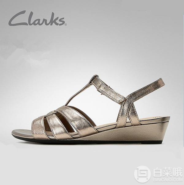 2020年新款，Clarks 其乐 Abigail Daisy 女士小坡跟交叉带凉鞋 US7码334.52元