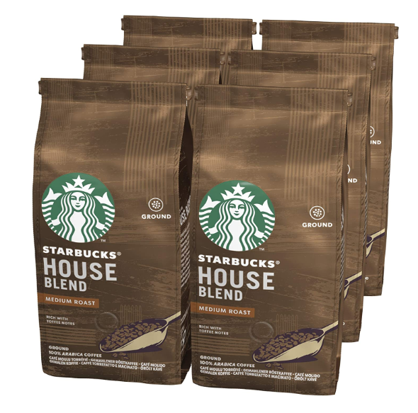 Starbucks 星巴克 House Blend 研磨咖啡粉（中度烘焙）200g*6袋200.32元