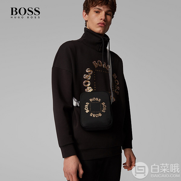 2020春夏新品，HUGO BOSS 雨果博斯 男士运动系列金属徽标斜挎包 50428663新低331.91元（天猫旗舰店1200元）