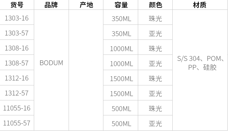 德国IF设计大奖，BODUM 波顿 columbia 双层不锈钢保温咖啡法压壶 350ml371.04元