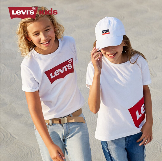Levi's 李维斯 儿童纯棉短袖T恤 4色 110~160cm新低69元包邮（需领券）