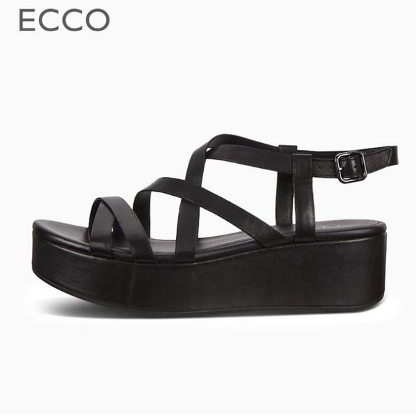 ECCO 爱步 Elevate Plateau 女士交叉罗马厚底凉鞋 209023新低288.31元