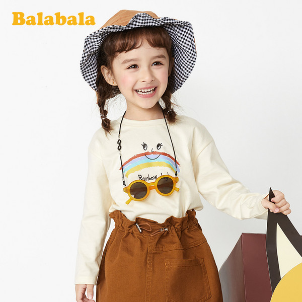 巴拉巴拉 2020秋装女童纯棉长袖T恤（73~170码）多色29.9元包邮（需领券）