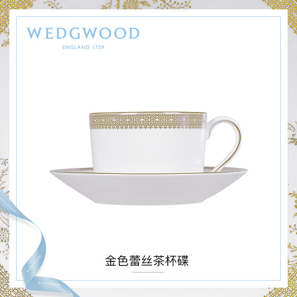 WEDGWOOD 玮致活 × Vera Wang 王薇薇联名款 金色蕾丝系列 骨瓷餐具5件套 5014697730新低672元