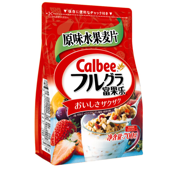 Calbee 卡乐比 原味水果麦片 700g/袋*3件95.79元（31.93元/件）