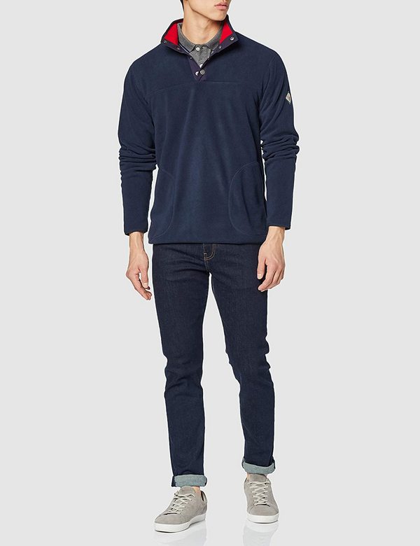 Hackett London 哈克特 男士按扣套頭抓絨上衣 HM580734213.01元