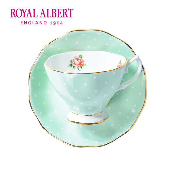 降￥60，Royal Albert 皇家阿尔伯特 Polka 波尔卡系列 骨瓷 圆点杯碟盘3件套新低305.72元