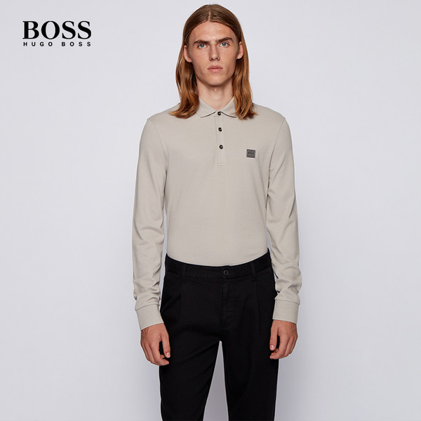 Boss 雨果·博斯 Passerby 男士纯棉长袖Polo衫 50387465 多色多码325.16元（可3件92折）