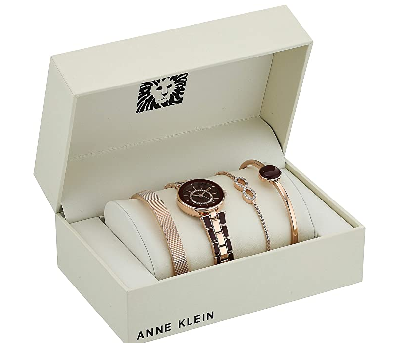 Anne Klein 安妮·克莱恩 AK/3286BYST 施华洛世奇水晶 女士手镯手表套装287.38元