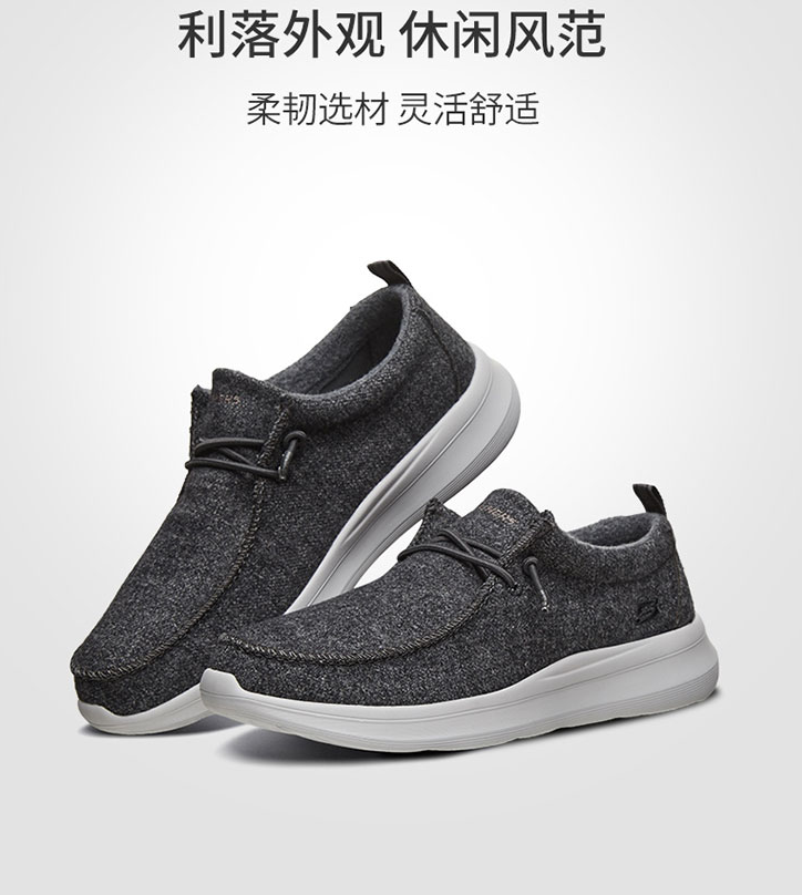 Skechers 斯凯奇 UA系列 羊毛材质一脚蹬轻便懒人休闲鞋 78807239元包邮