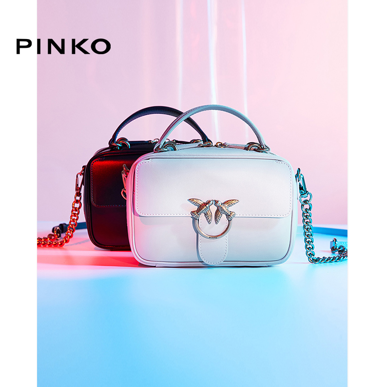 2020秋冬新款，PINKO 品高 女士mini相机牛皮单肩手提包 1P21UD Y6JC 白色923.68元