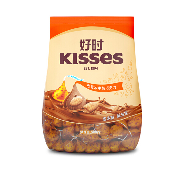 HERSHEY'S 好时 Kisses 巴旦木牛奶巧克力 500g *3件86.09元（28.7元/件件）