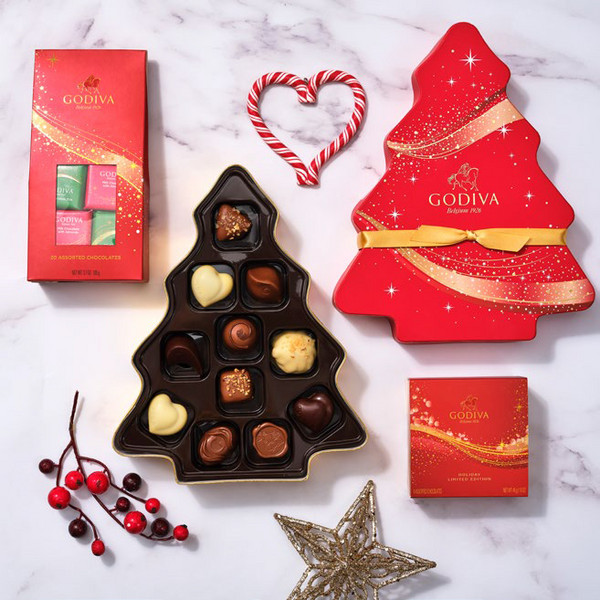 2020限定款，Godiva 歌帝梵  圣诞树形巧克力礼盒11粒/124g149元
