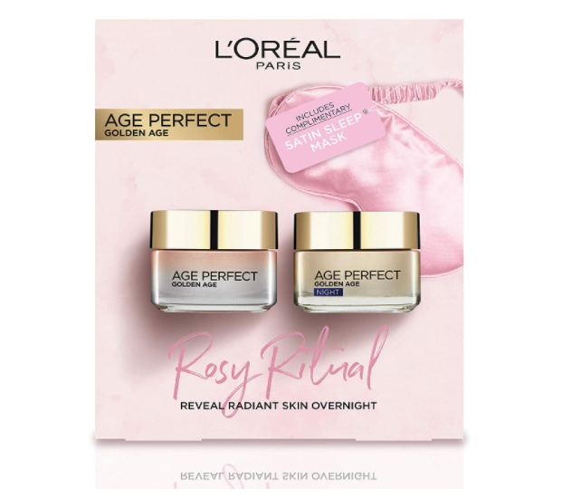 L'Oreal Paris 欧莱雅 金致臻颜牡丹奢养粉研套装（日霜50ml+晚霜50ml+眼罩）129.6元