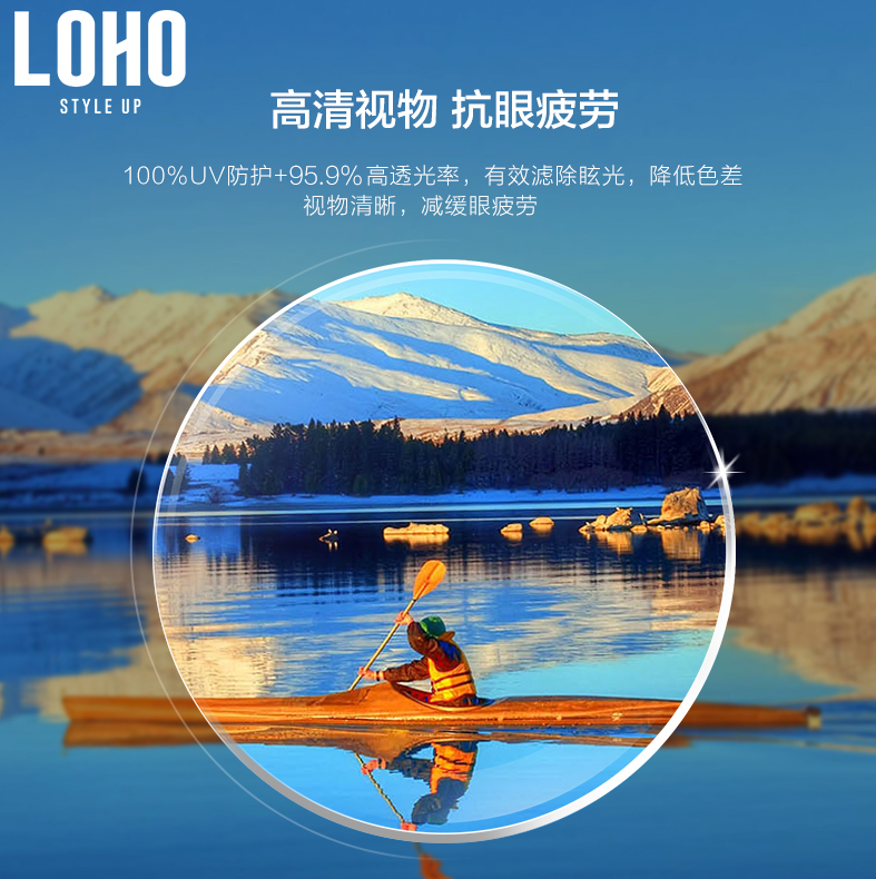 LOHO 优睛系列多边形防蓝光防辐射眼镜 LH0502139元包邮（需领券）