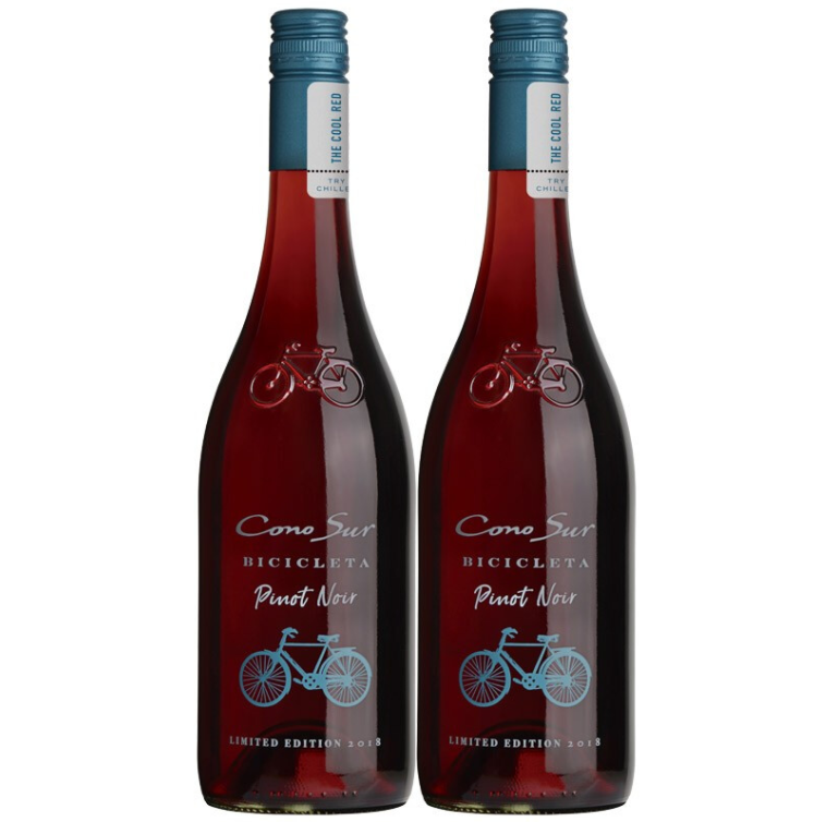 Plus会员，Cono Sur 柯诺苏 自行车系列限量版黑比诺干红葡萄酒 750ml*2件139元包邮（69.5元/瓶）