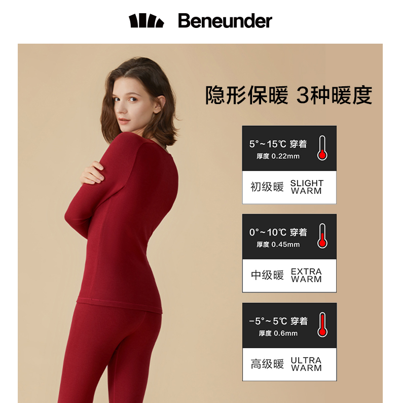 Beneunder  蕉下 融暖系列初适暖保暖内衣套装 多色109元包邮（需领券）