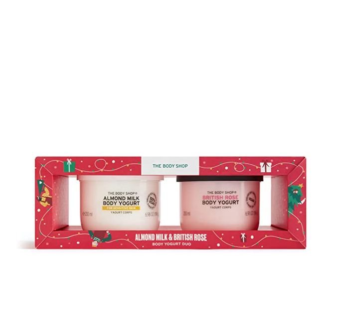 The Body Shop 美體小鋪 身體乳酪禮盒套裝（杏仁牛奶200ml+英倫玫瑰200ml）200.11元