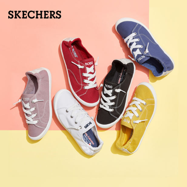 Skechers 斯凯奇 BOB'S系列 女士两穿帆布鞋小白鞋 31963219元包邮（双重优惠）