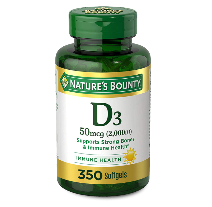 Nature's Bounty 自然之寶 維生素D3軟膠囊 2000IU*350粒103.28元
